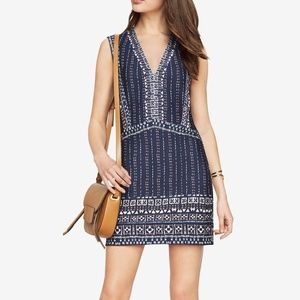 BCBG Bridget Blocked Dress - Navy and Pink